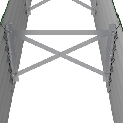 Canteiro elevado jardim 224x40x36 cm aço galvanizado verde