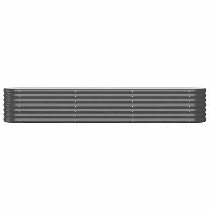 Canteiro elevado jardim 224x40x36 aço galvanizado antracite