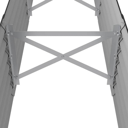 Canteiro elevado jardim 224x40x36 aço galvanizado antracite