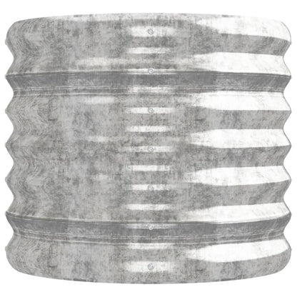 Canteiro elevado jardim 224x40x36cm aço galvanizado prateado