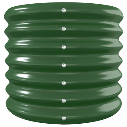 Canteiro elevado jardim 260x40x36 cm aço galvanizado verde