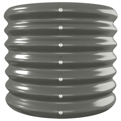 Canteiro elevado jardim 260x40x36cm aço galvanizado cinzento