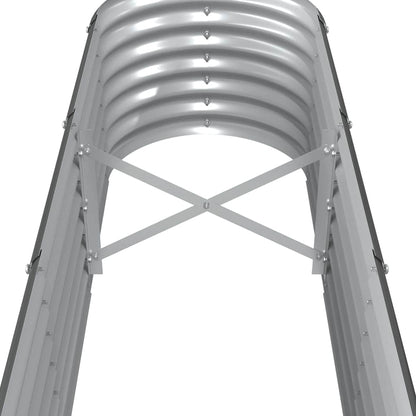 Canteiro elevado jardim 260x40x36 aço galvanizado antracite