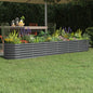 Canteiro elevado jardim 260x40x36 aço galvanizado antracite
