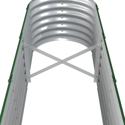 Canteiro elevado jardim 332x40x36 cm aço galvanizado verde
