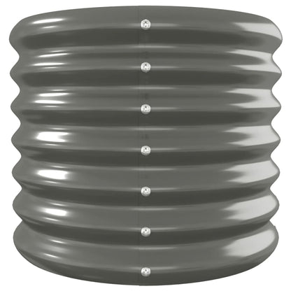 Canteiro elevado jardim 332x40x36cm aço galvanizado cinzento