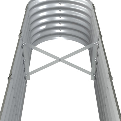 Canteiro elevado jardim 332x40x36cm aço galvanizado cinzento