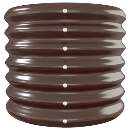 Canteiro elevado jardim 332x40x36cm aço galvanizado castanho
