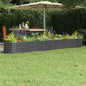 Canteiro elevado jardim 332x40x36 aço galvanizado antracite