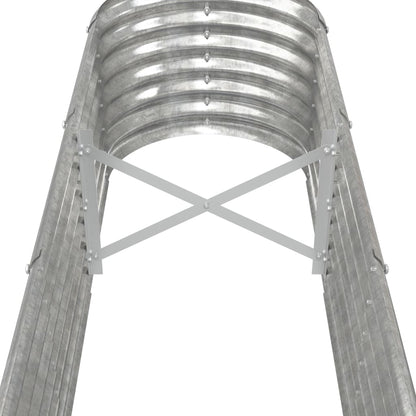 Canteiro elevado jardim 332x40x36cm aço galvanizado prateado