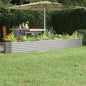 Canteiro elevado jardim 332x40x36cm aço galvanizado prateado