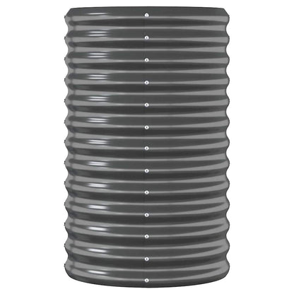 Canteiro elevado jardim 114x40x68 aço galvanizado antracite
