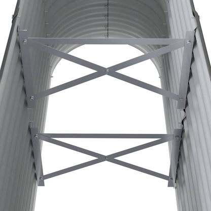 Canteiro elevado jardim 114x40x68 aço galvanizado antracite