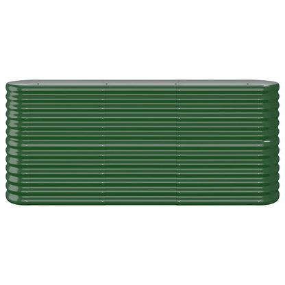 Canteiro elevado jardim 152x40x68 cm aço galvanizado verde
