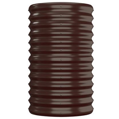Canteiro elevado jardim 152x40x68cm aço galvanizado castanho