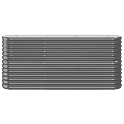 Canteiro elevado jardim 152x40x68 aço galvanizado antracite
