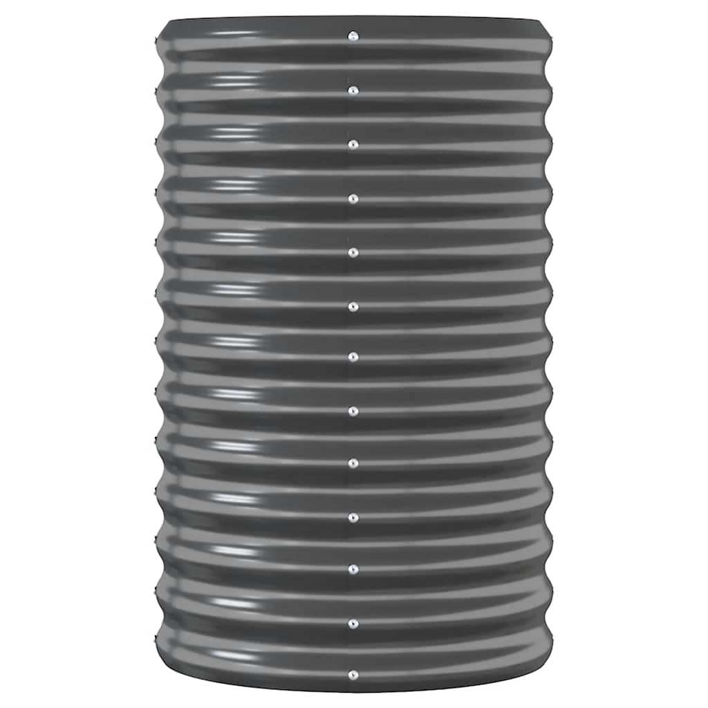 Canteiro elevado jardim 152x40x68 aço galvanizado antracite