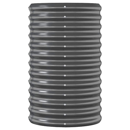 Canteiro elevado jardim 152x40x68 aço galvanizado antracite
