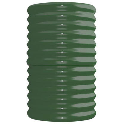 Canteiro elevado jardim 224x40x68 cm aço galvanizado verde