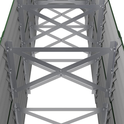 Canteiro elevado jardim 224x40x68 cm aço galvanizado verde
