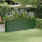 Canteiro elevado jardim 224x40x68 cm aço galvanizado verde
