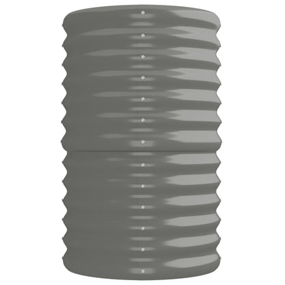 Canteiro elevado jardim 224x40x68cm aço galvanizado cinzento