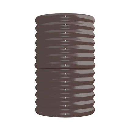 Canteiro elevado jardim 224x40x68cm aço galvanizado castanho