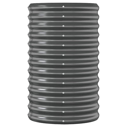 Canteiro elevado jardim 224x40x68 aço galvanizado antracite