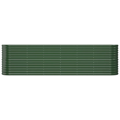 Canteiro elevado jardim 260x40x68 cm aço galvanizado verde