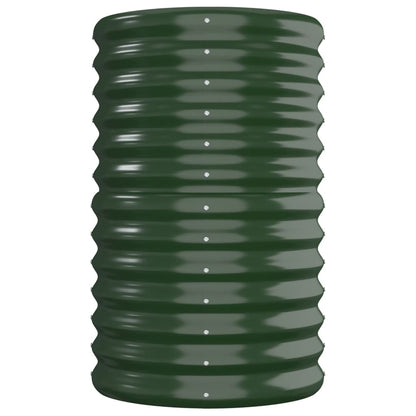 Canteiro elevado jardim 260x40x68 cm aço galvanizado verde