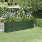 Canteiro elevado jardim 260x40x68 cm aço galvanizado verde