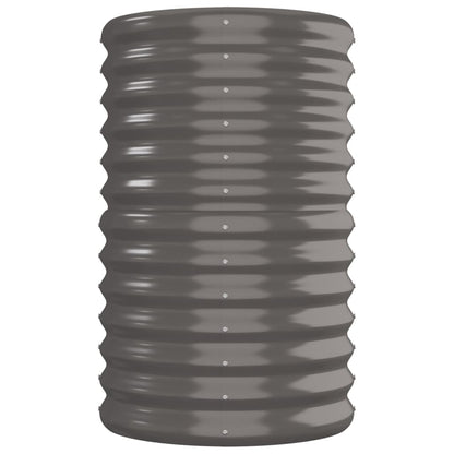 Canteiro elevado jardim 260x40x68cm aço galvanizado cinzento
