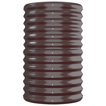 Canteiro elevado jardim 260x40x68cm aço galvanizado castanho