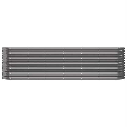 Canteiro elevado jardim 260x40x68 aço galvanizado antracite