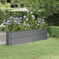 Canteiro elevado jardim 260x40x68 aço galvanizado antracite