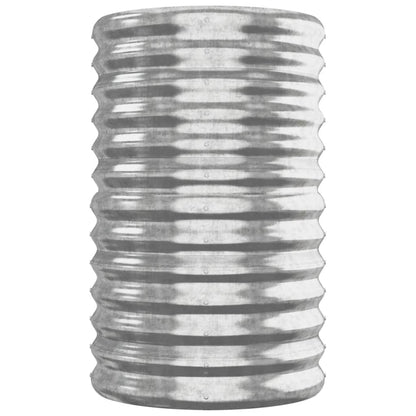 Canteiro elevado jardim 260x40x68cm aço galvanizado prateado