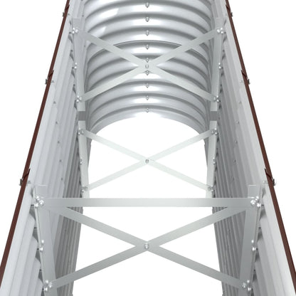 Canteiro elevado jardim 332x40x68cm aço galvanizado castanho