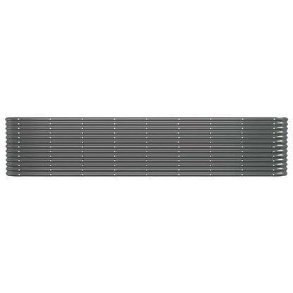 Canteiro elevado jardim 332x40x68 aço galvanizado antracite