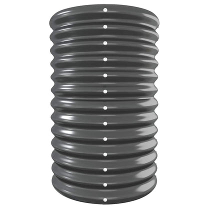 Canteiro elevado jardim 332x40x68 aço galvanizado antracite