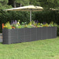 Canteiro elevado jardim 332x40x68 aço galvanizado antracite