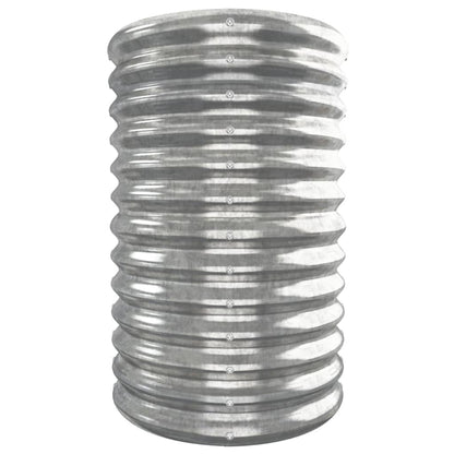 Canteiro elevado jardim 332x40x68cm aço galvanizado prateado