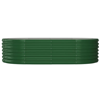 Canteiro elevado jardim 152x80x36 cm aço galvanizado verde