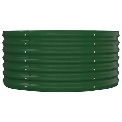 Canteiro elevado jardim 152x80x36 cm aço galvanizado verde