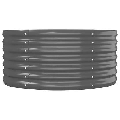 Canteiro elevado jardim 152x80x36 aço galvanizado antracite