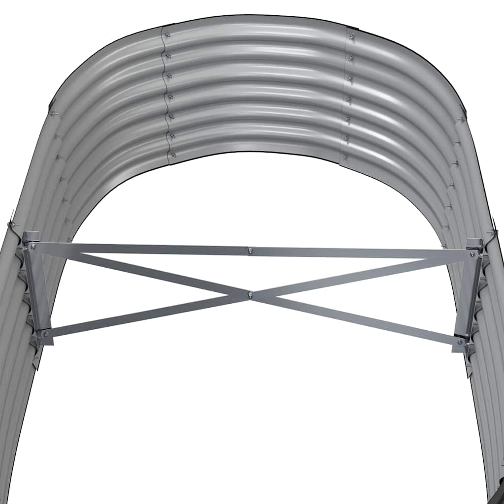 Canteiro elevado jardim 152x80x36 aço galvanizado antracite