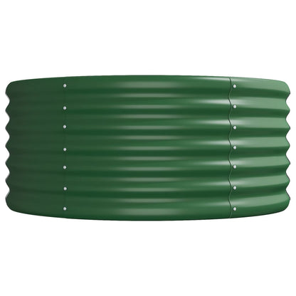 Canteiro elevado jardim 224x80x36 cm aço galvanizado verde