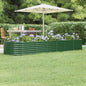 Canteiro elevado jardim 296x80x36 cm aço galvanizado verde