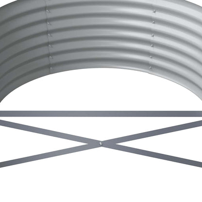 Canteiro elevado jardim 296x80x36 aço galvanizado antracite