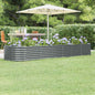 Canteiro elevado jardim 296x80x36 aço galvanizado antracite