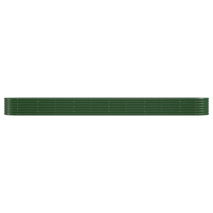 Canteiro elevado jardim 440x80x36 cm aço galvanizado verde